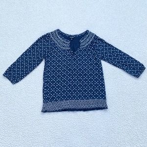 Lucky Brand Blue Peasant Long Sleeve Shirt